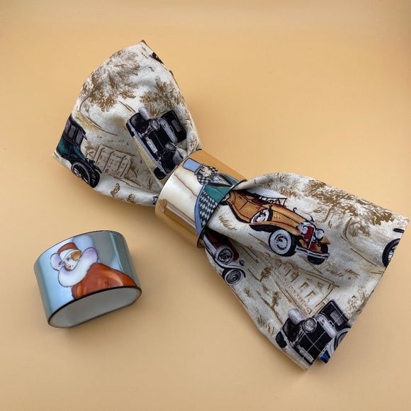 Vintage NORITAKE M Art Deco Napkin Rings by Marilyn Derrin - Picture 2 of 7